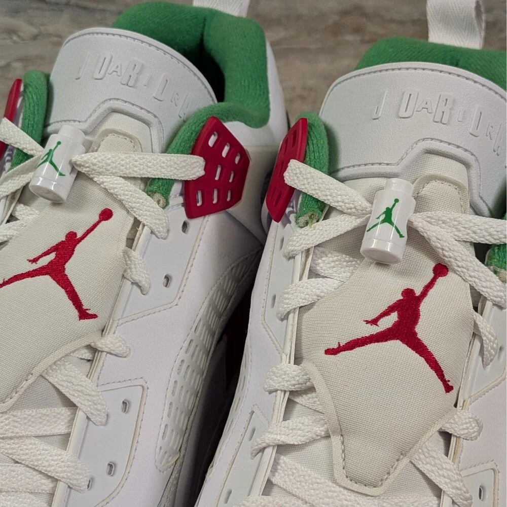 Nike Air Jordan Spizike Low OG Men's 16 White Red Green Golf Shoes HQ4365-100